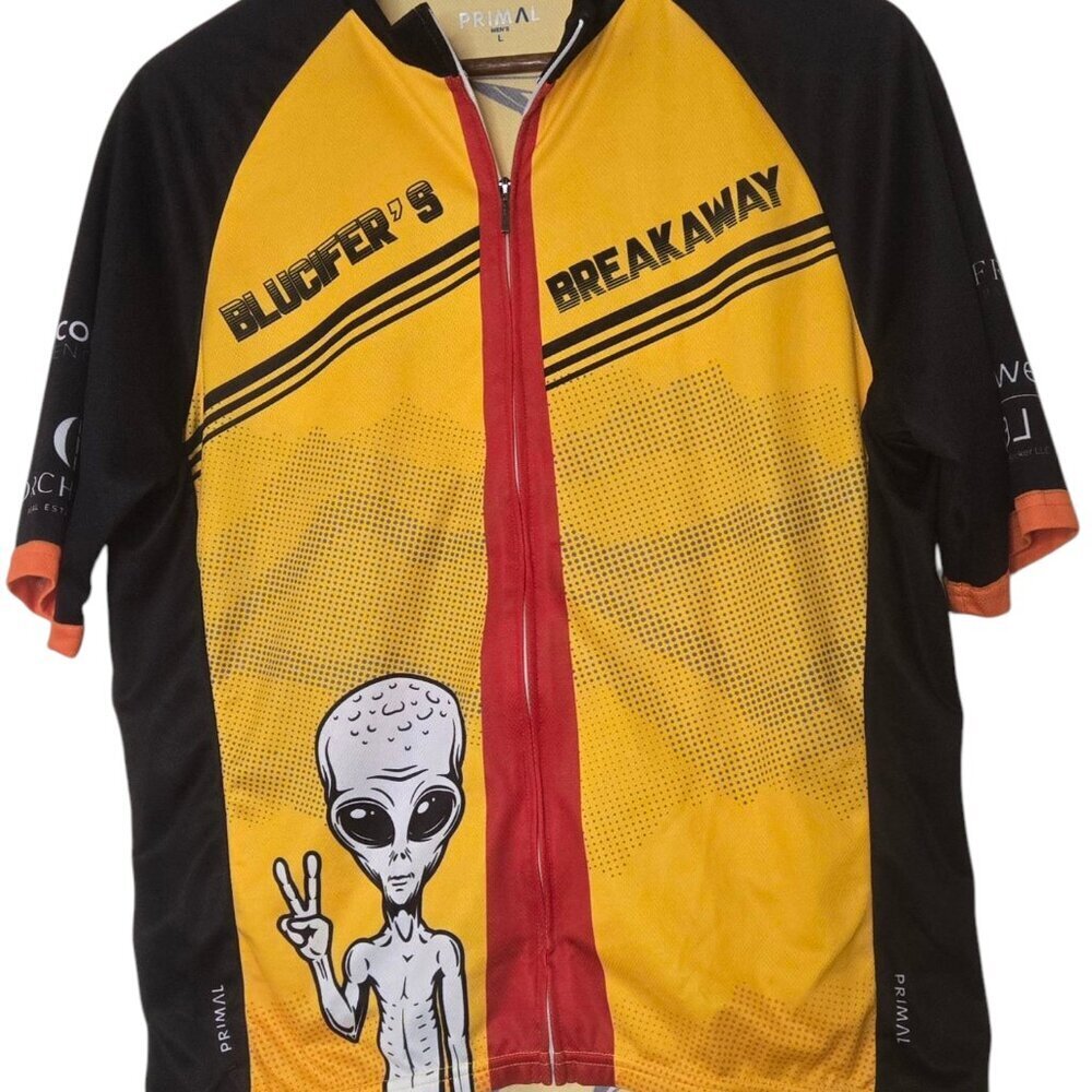 Primal Men's Blucifer Cycling Jersey Alien Graphic Breakaway Fit